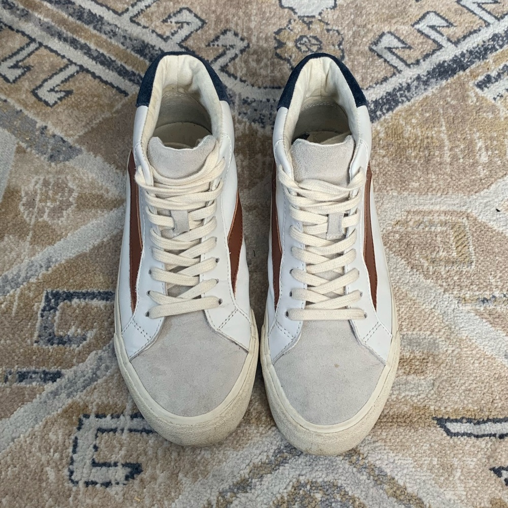 Madewell Sidewalk high top leather sneakers